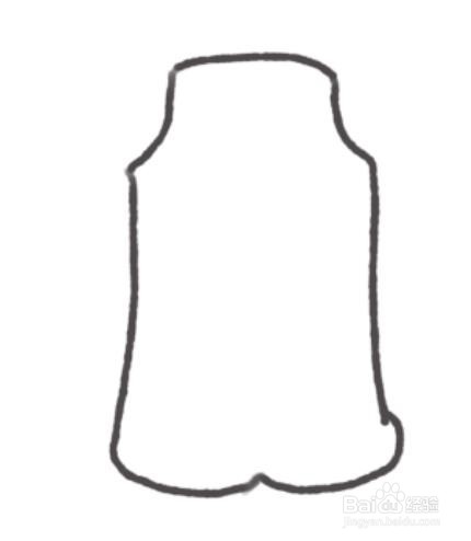 sketchbook怎么画一条蓝色背带裤