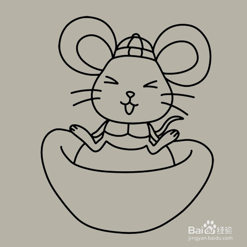 如何手工画老鼠的简笔画？