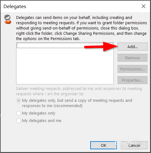 Outlook 向他人授权访问和修改邮件的权限
