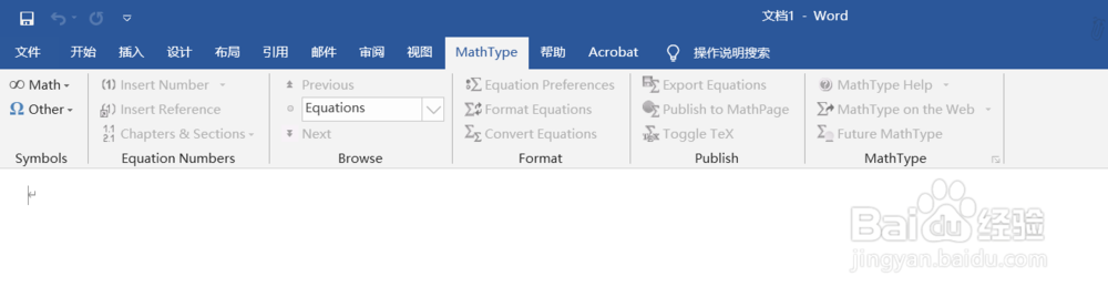 Word加载mathtype插件进行复杂公式的输入操作
