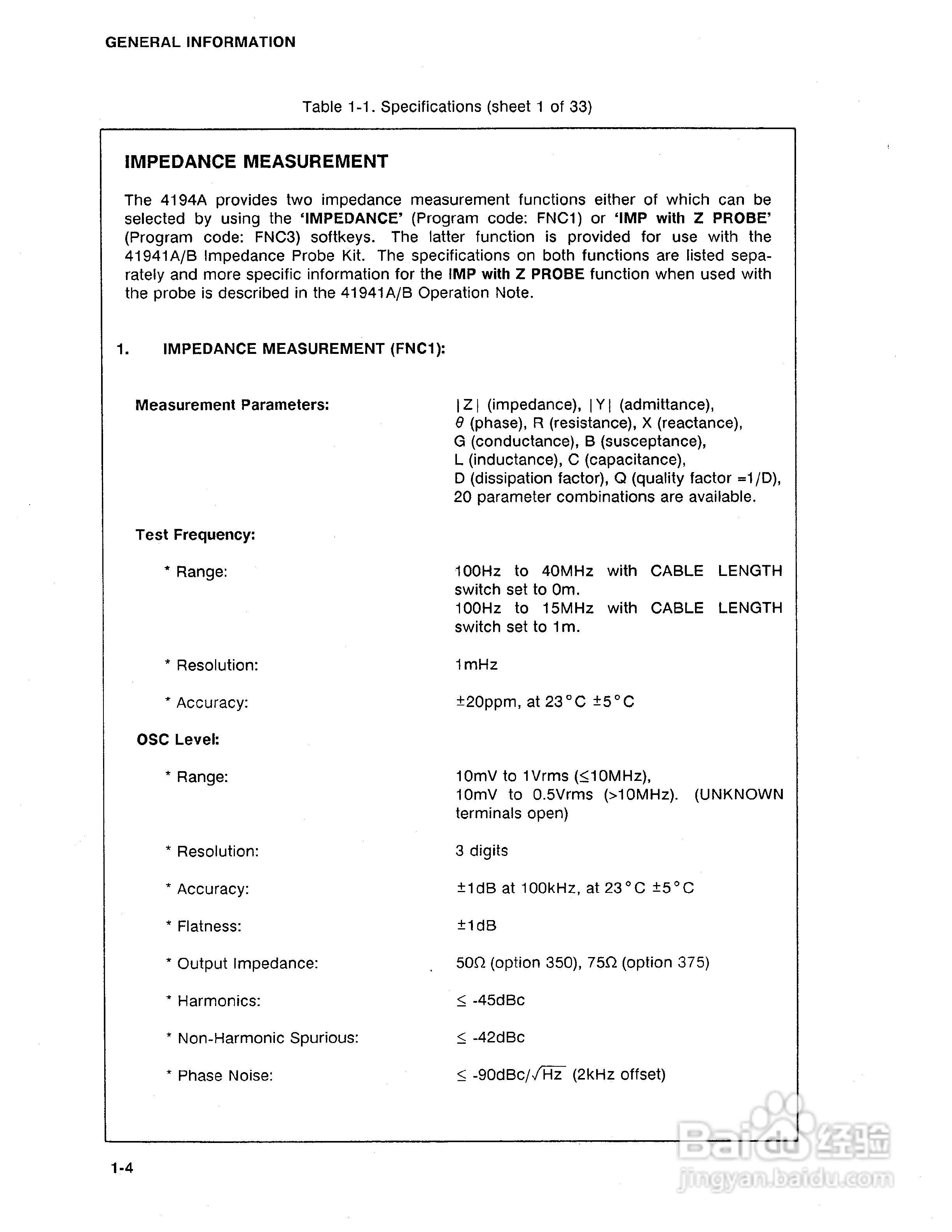 HP 4194A 电桥用户使用手册:[5]