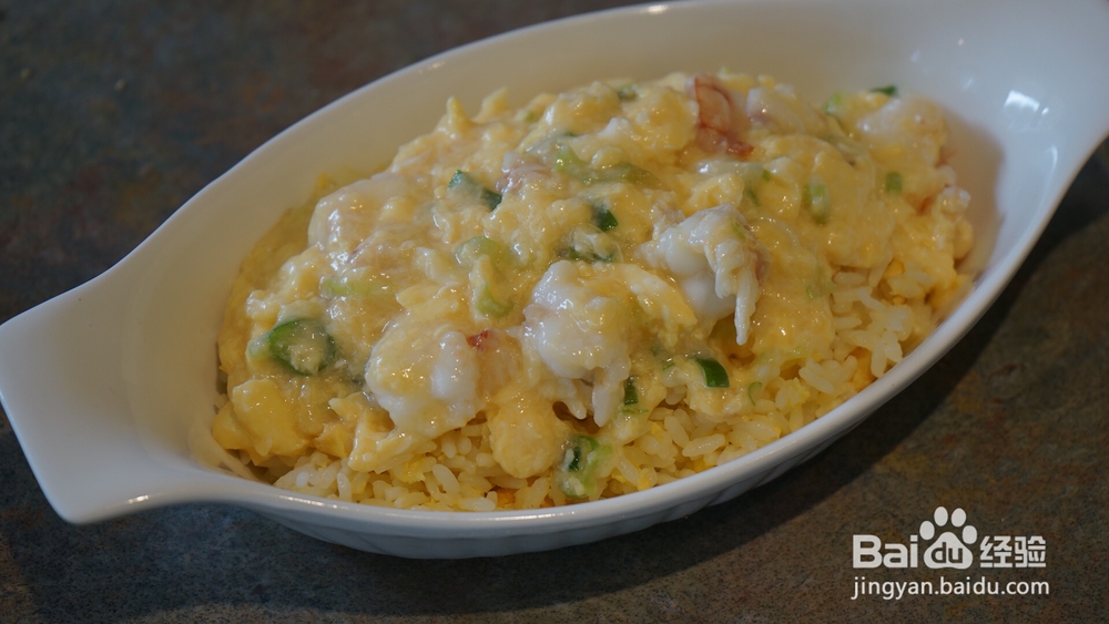 简单做虾仁滑蛋盖饭