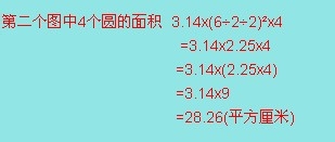 正方形内剪下圆求边角料的面积