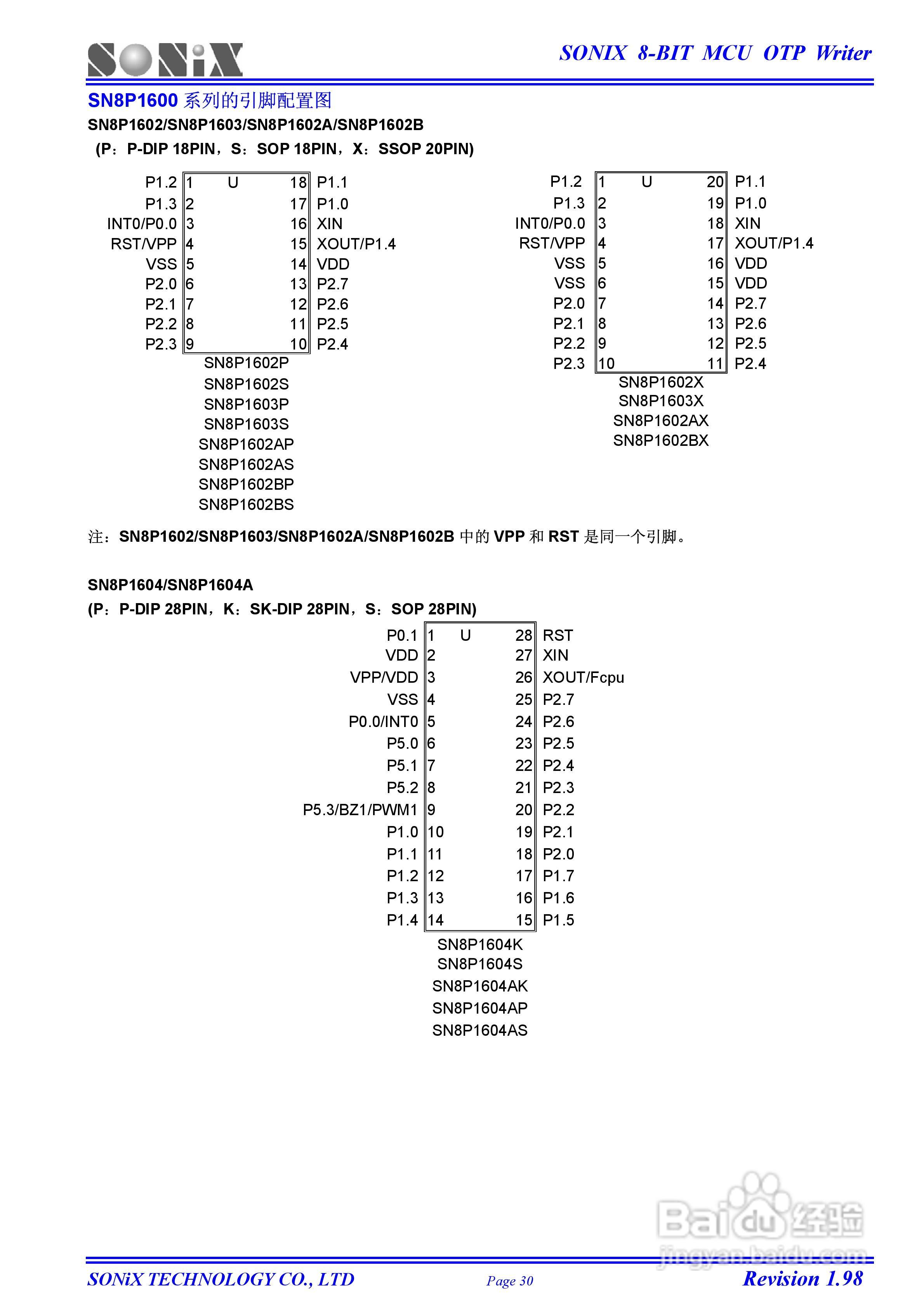 SONIX 8位OTP型单片机烧录器操作说明书:[3]