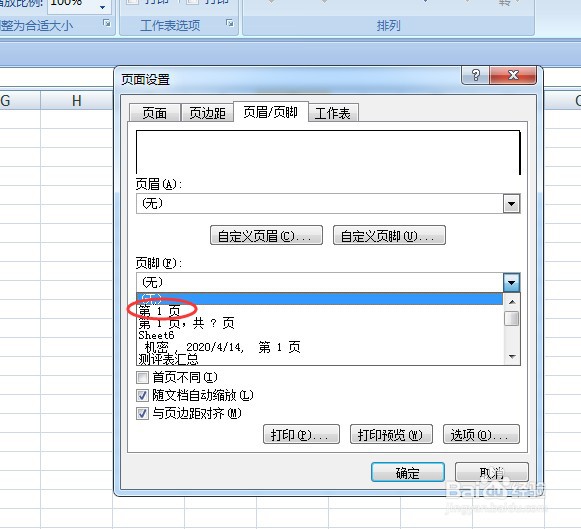 如何设置Excel的页码