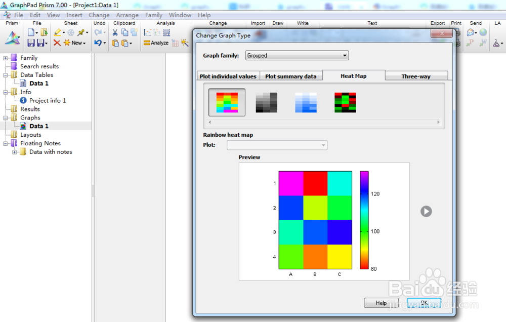 如何利用Graphpad prism7.0软件做热图