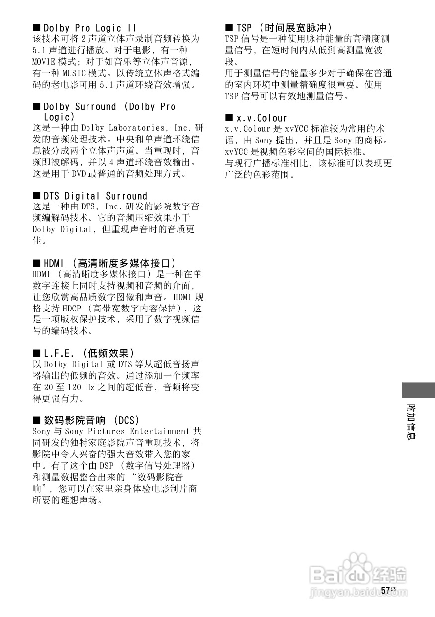 索尼HT-SF2300家庭影院使用说明书:[3]