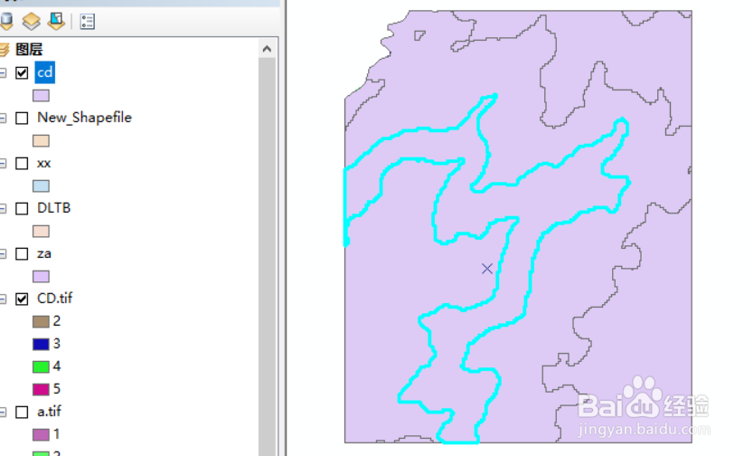 Arcgis实现矢量图斑与栅格影像的融合。