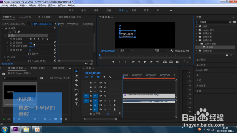 Pr如何去除水印?