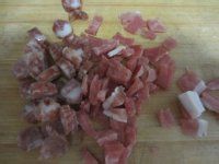 家乡青菜香肠饭的做法