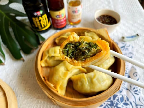 玉米面茴香大蒸饺