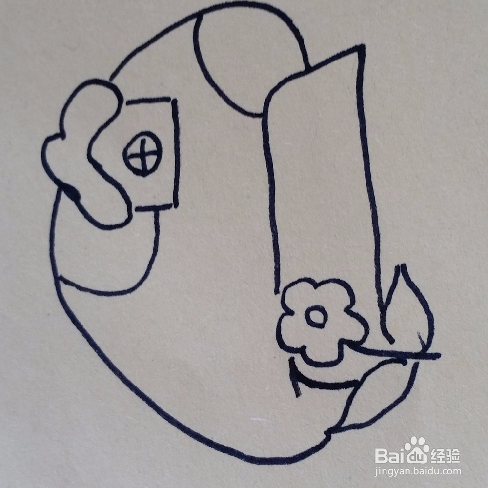 小小蘑菇房子简笔画画法