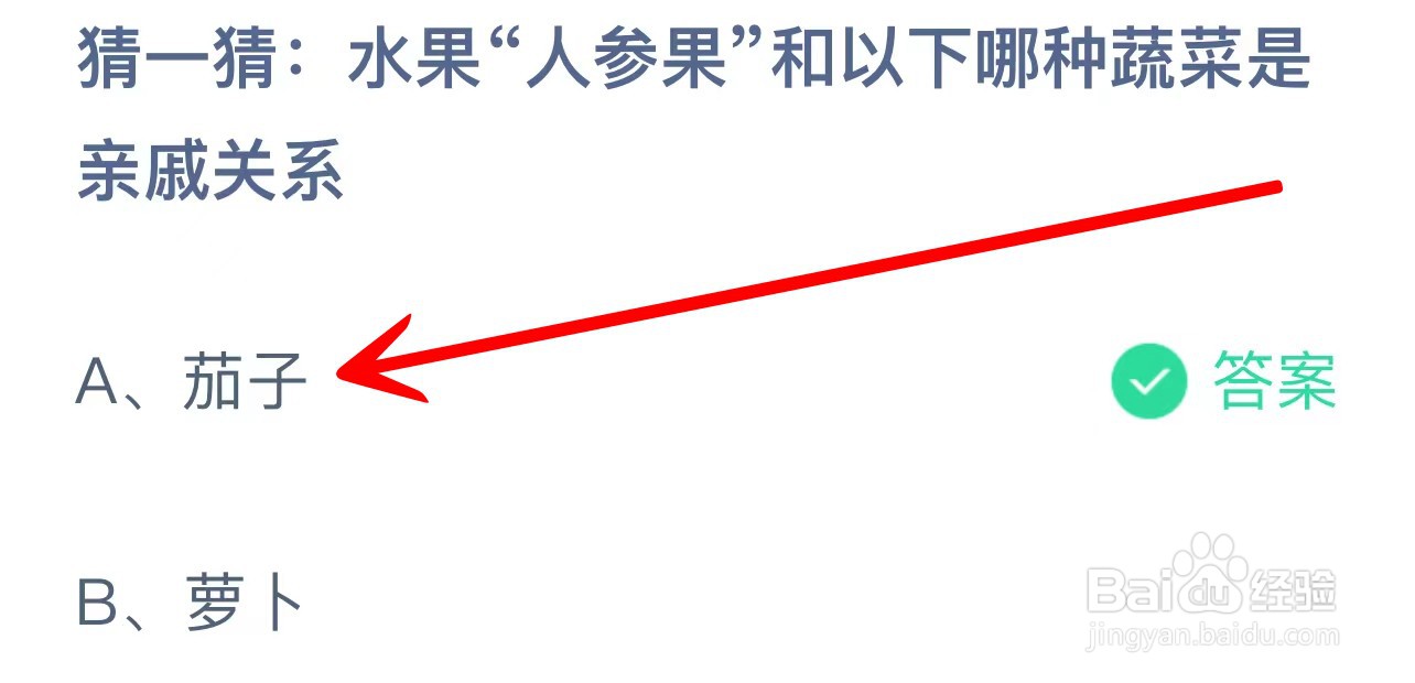 蚂蚁庄园水果人参果和以下哪种蔬菜是亲戚关系?