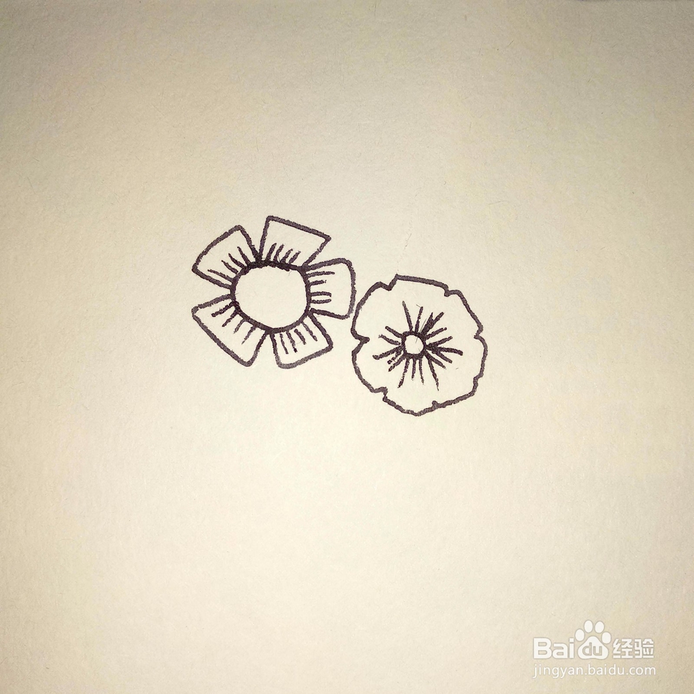 如何画一个很有创意的盆景卡通儿童简笔画