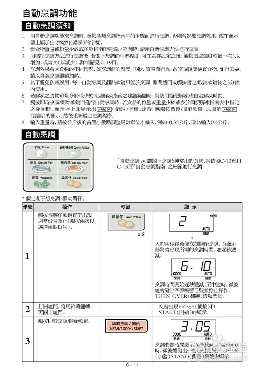 声宝R-342D型微波炉说明书:[1]