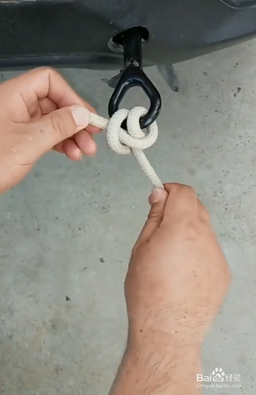 如何打拖车压扣结？