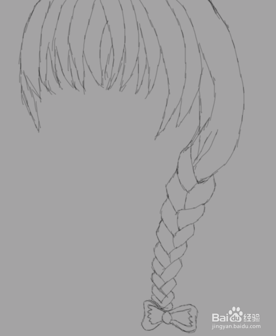 麻花辫怎么画
