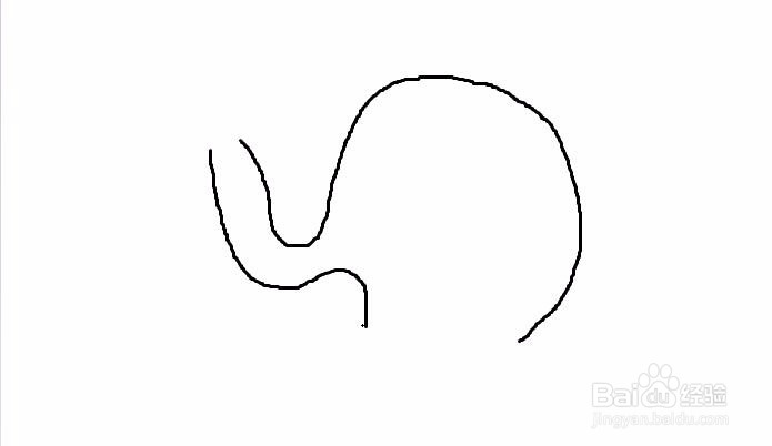 手绘短鼻小胖象的方法