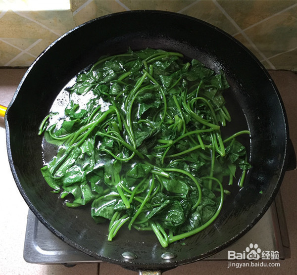 豉油番薯叶的制作方法