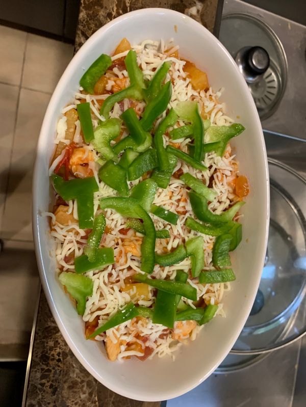 番茄芝士鸡肉焗饭