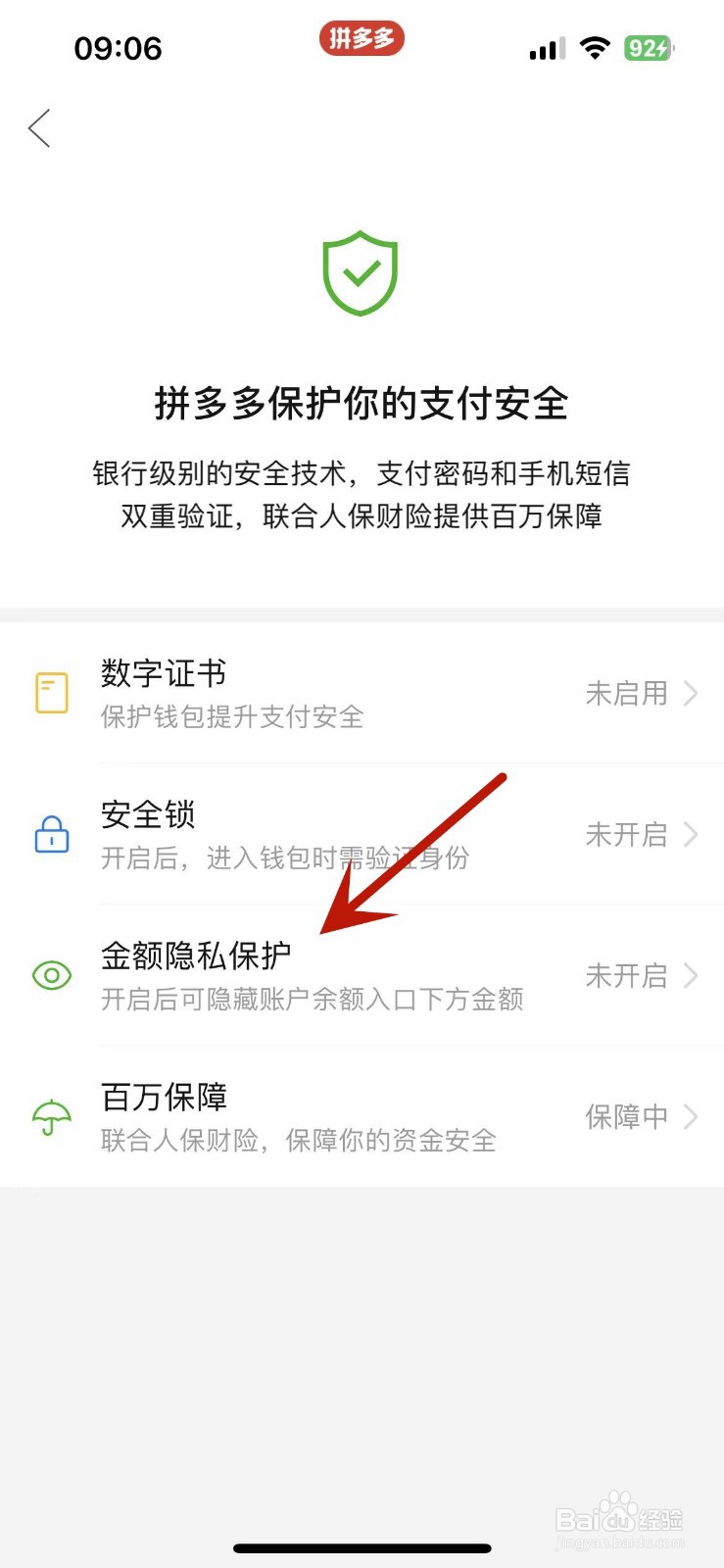 拼多多怎么给多多钱包进行金额隐私保护