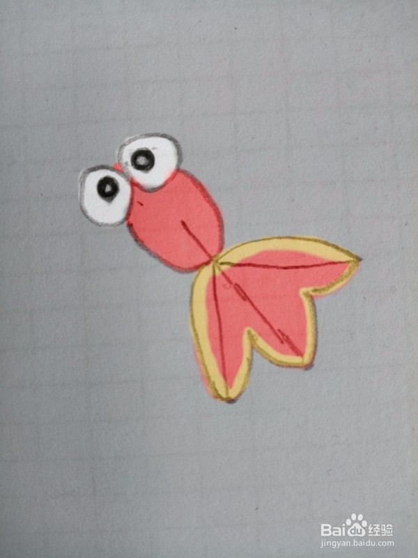 金鱼简笔画法