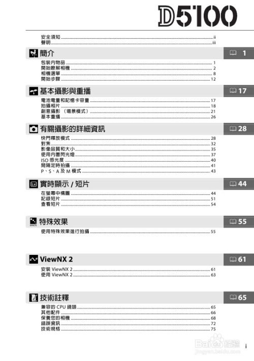 尼康d5200使用说明书 1 1 简介声明 百度经验