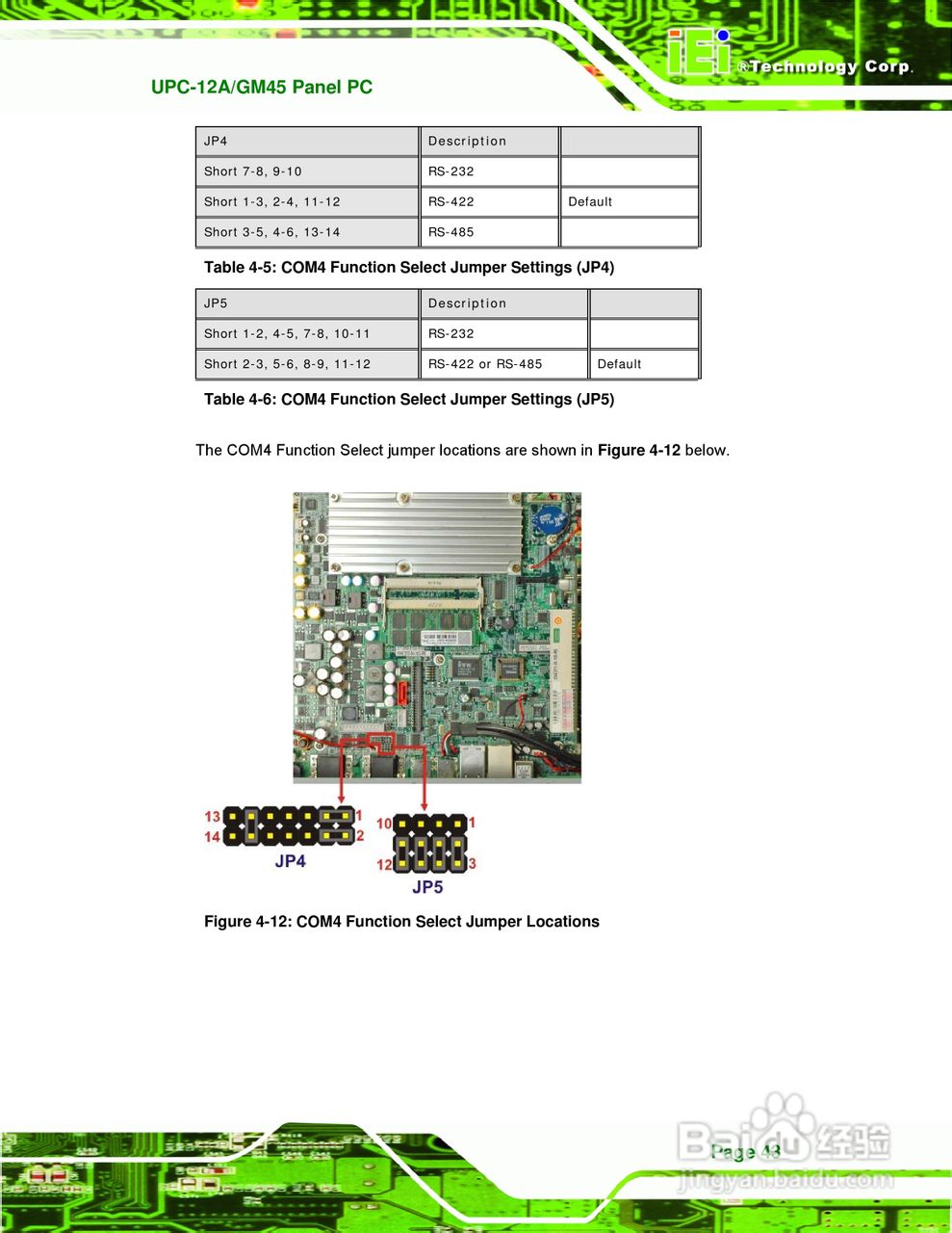 IEI威强 UPC-GM45车载电脑说明书:[6]