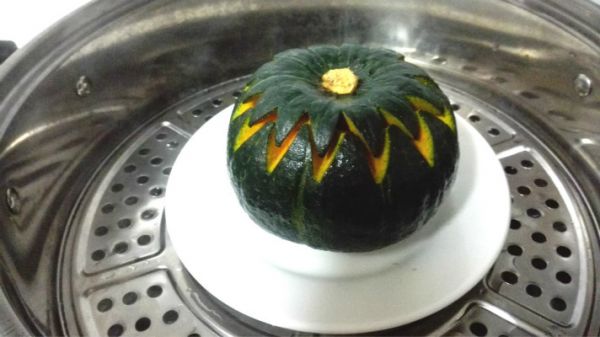 桂花鸡肉南瓜盅