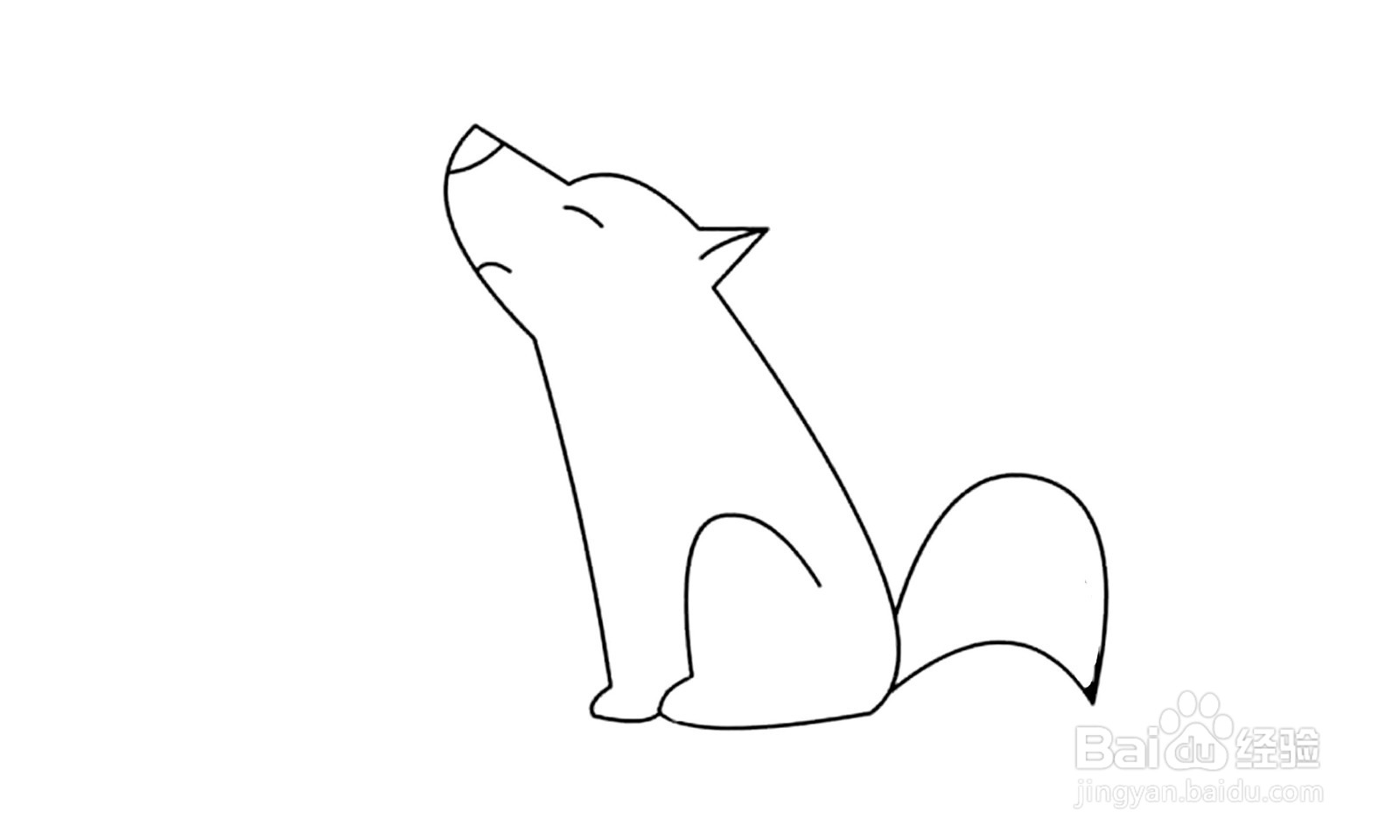 狼怎么画简笔画 简单图片