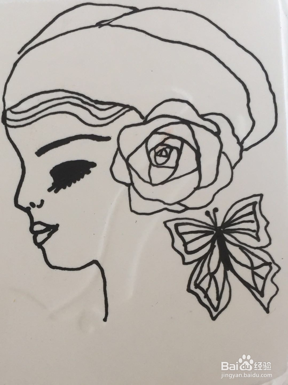 简笔画教程之花朵与女郎