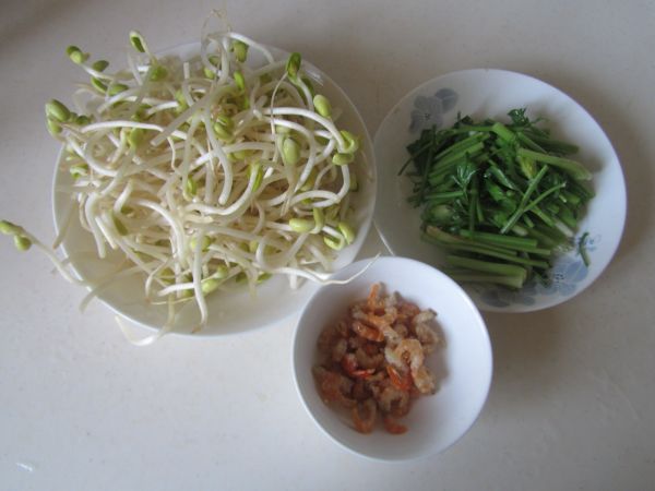 海米芹菜炒豆芽