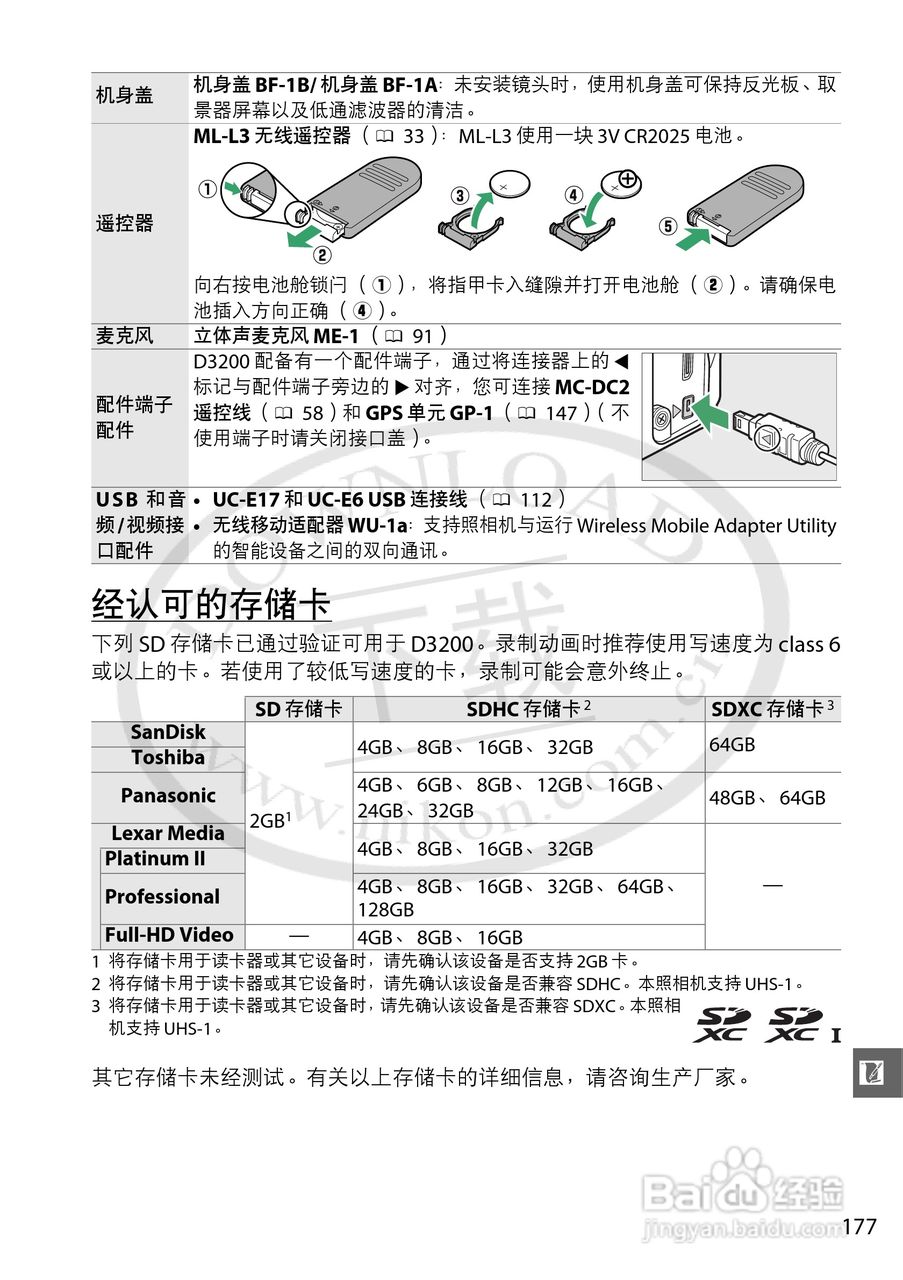 尼康NIKON D3200数码相机使用说明书:[20]