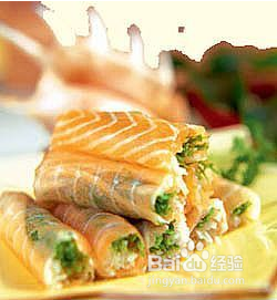 日本料理:三文鱼生鱼片