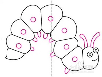 教孩子如何画毛毛虫