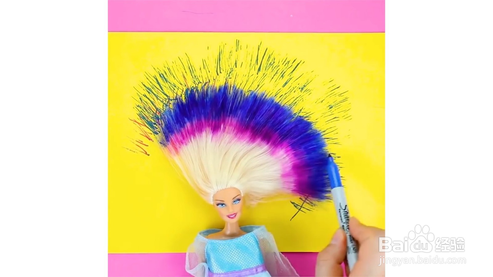 如何给芭比娃娃染头发