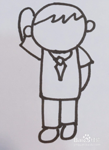 少先队员简笔画