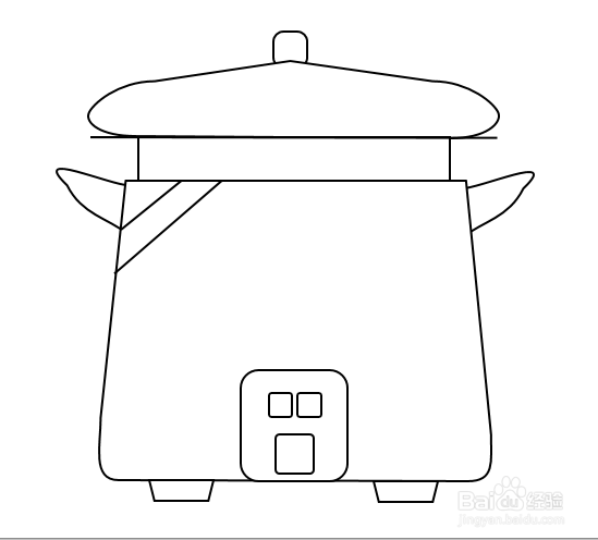 ppt画图简笔画——电饭煲