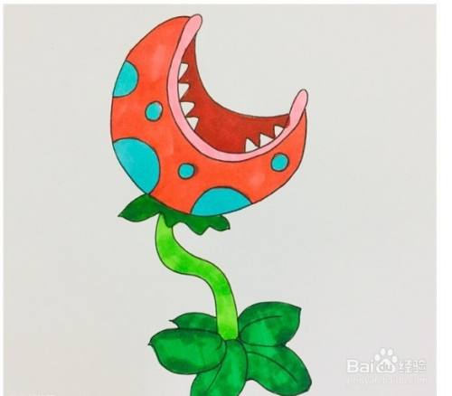 怎么画食人花简笔画