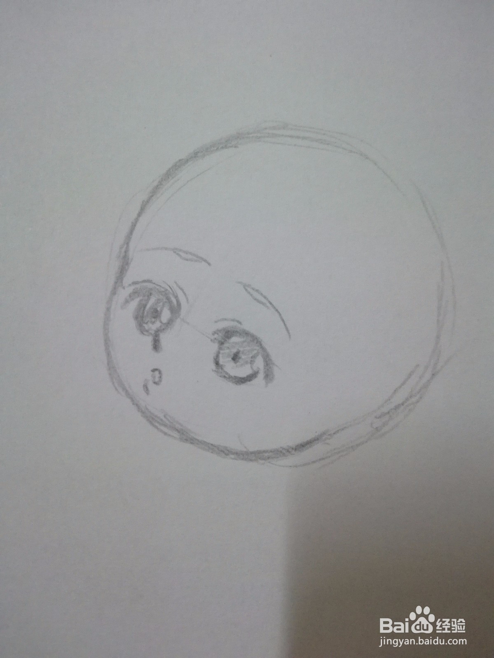 Q版动漫人物头部和五官手绘线稿教程