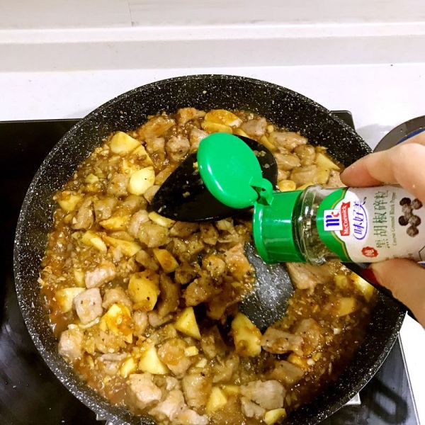 黑椒山药牛肉粒