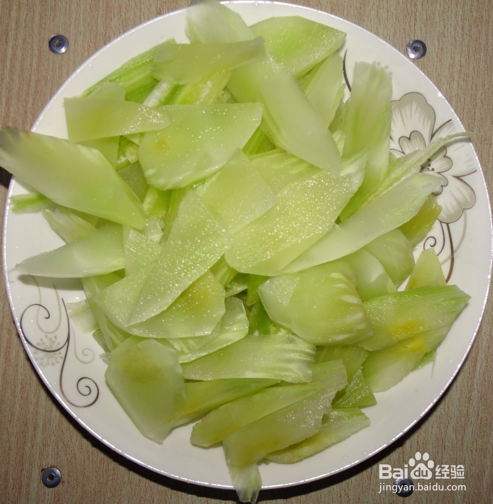 美食-------青椒炒莴苣