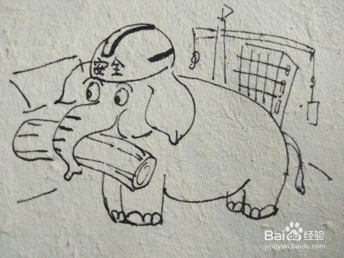 怎么画工地上的大象简笔画