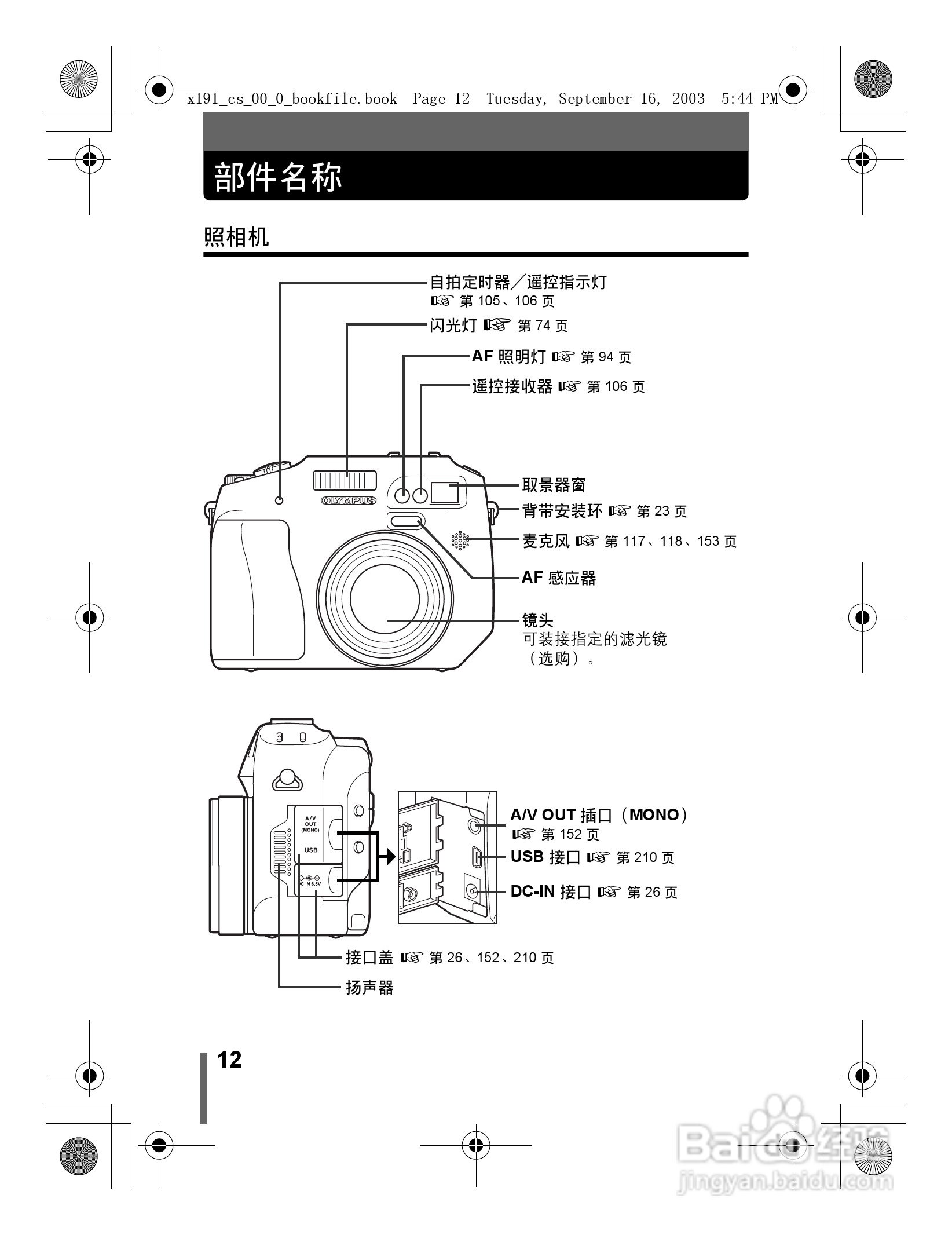 奥林巴斯 C-5060ZOOM数码相机说明书:[2]