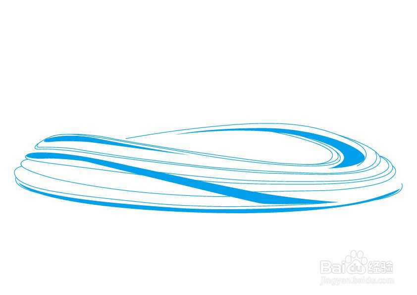 冰丝带体育馆怎么画