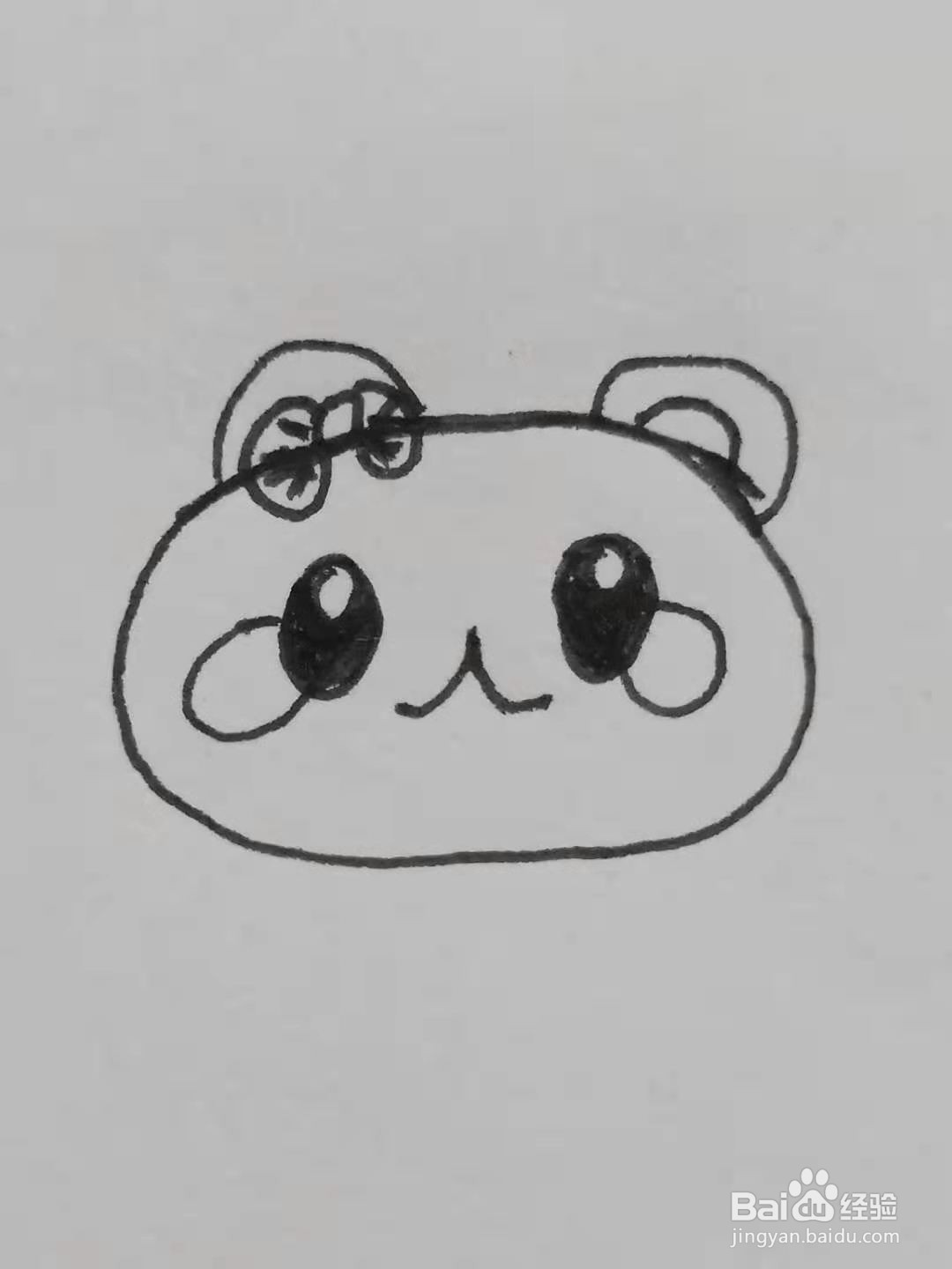 怎样画呆萌熊？