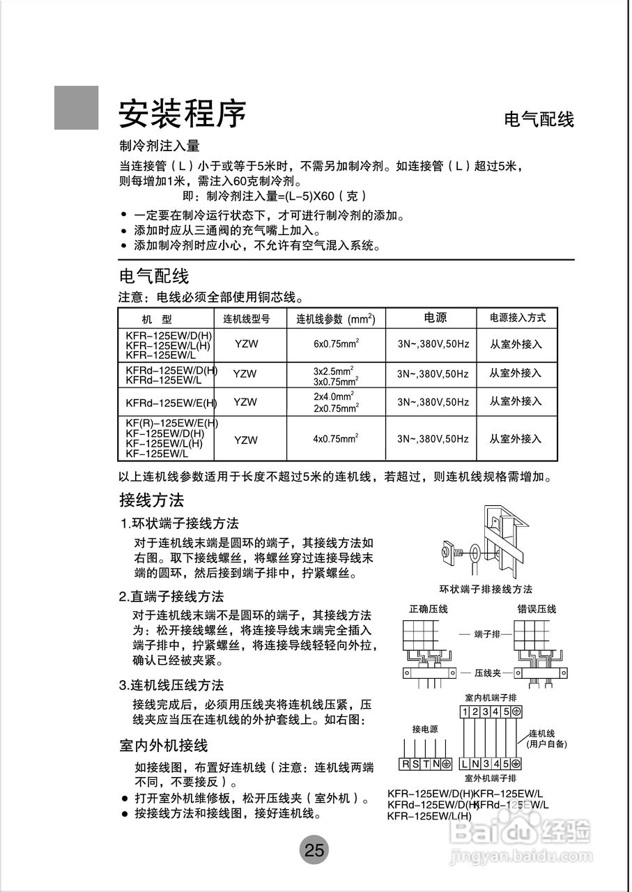 海尔商用空调KF9(R)-125EW/E(H)使用安装说明书:[3]