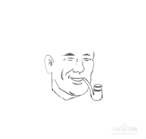 叼烟斗头像怎么画，怎么画叼烟斗的人