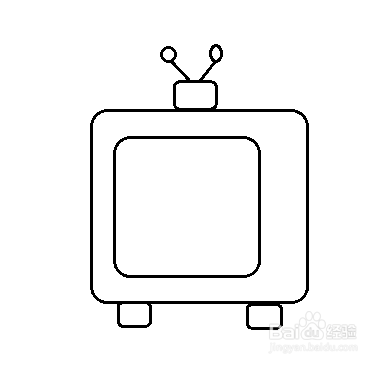 简笔画-电视机的简笔画如何画
