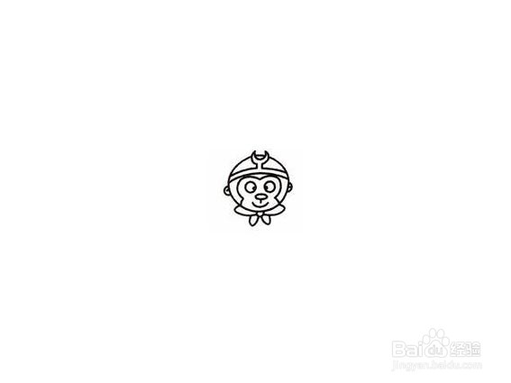 卡通孙悟空的简笔画